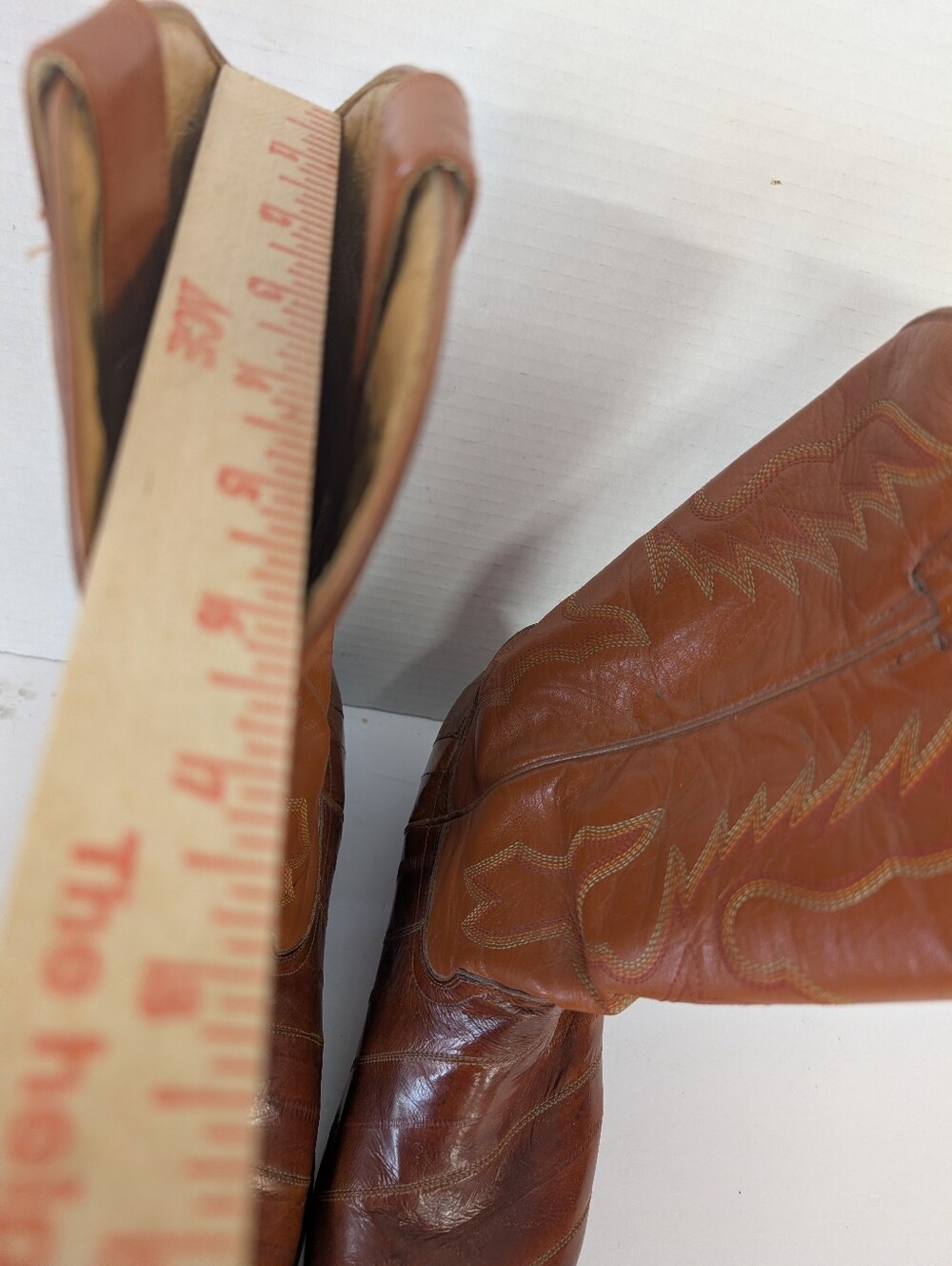 Boots  Men's Cowboy Western Brown Exotic Leather Cowboy Boots Size 11 - Picture 15 of 16